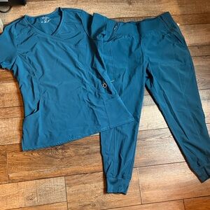 Women's Teal Cherokee infinity Scrub Set